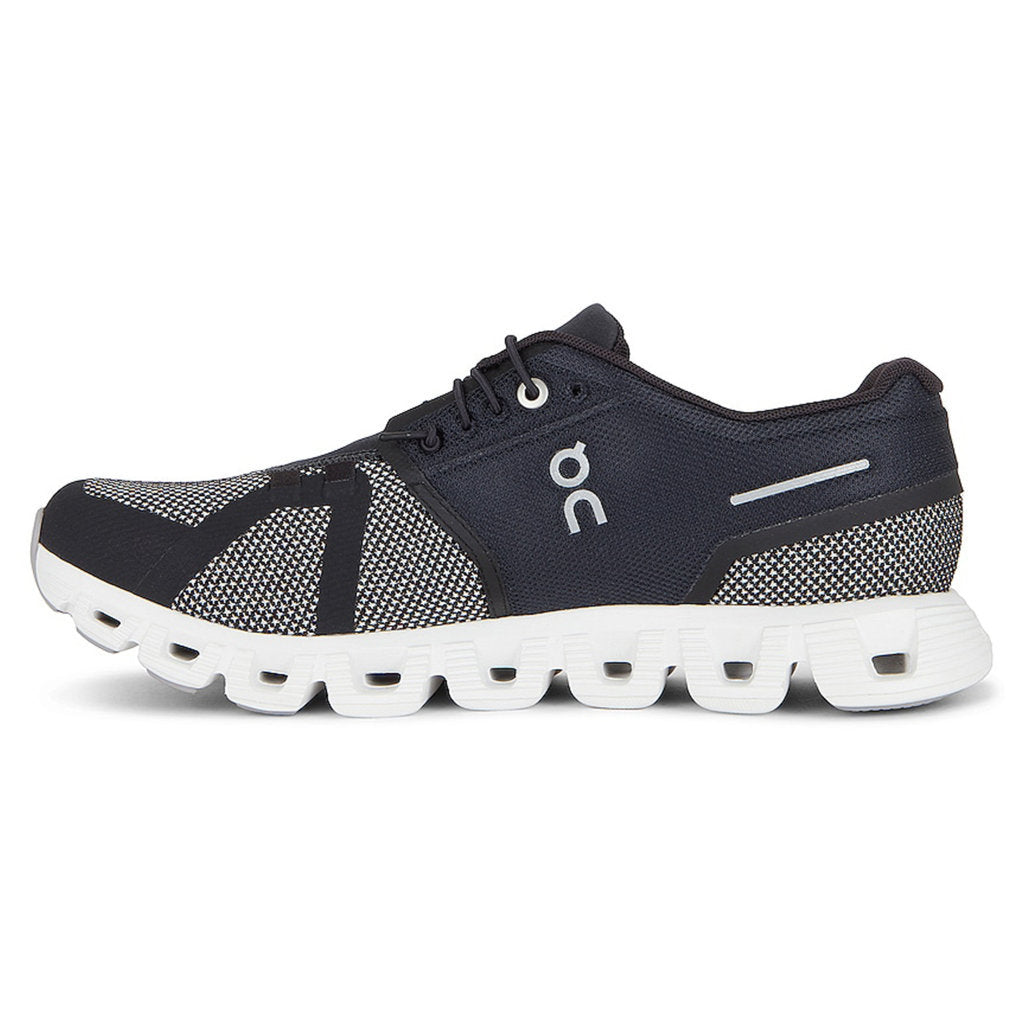 On Running Cloud 5 Combo Textile Men's Low-Top Sneakers#color_black alloy