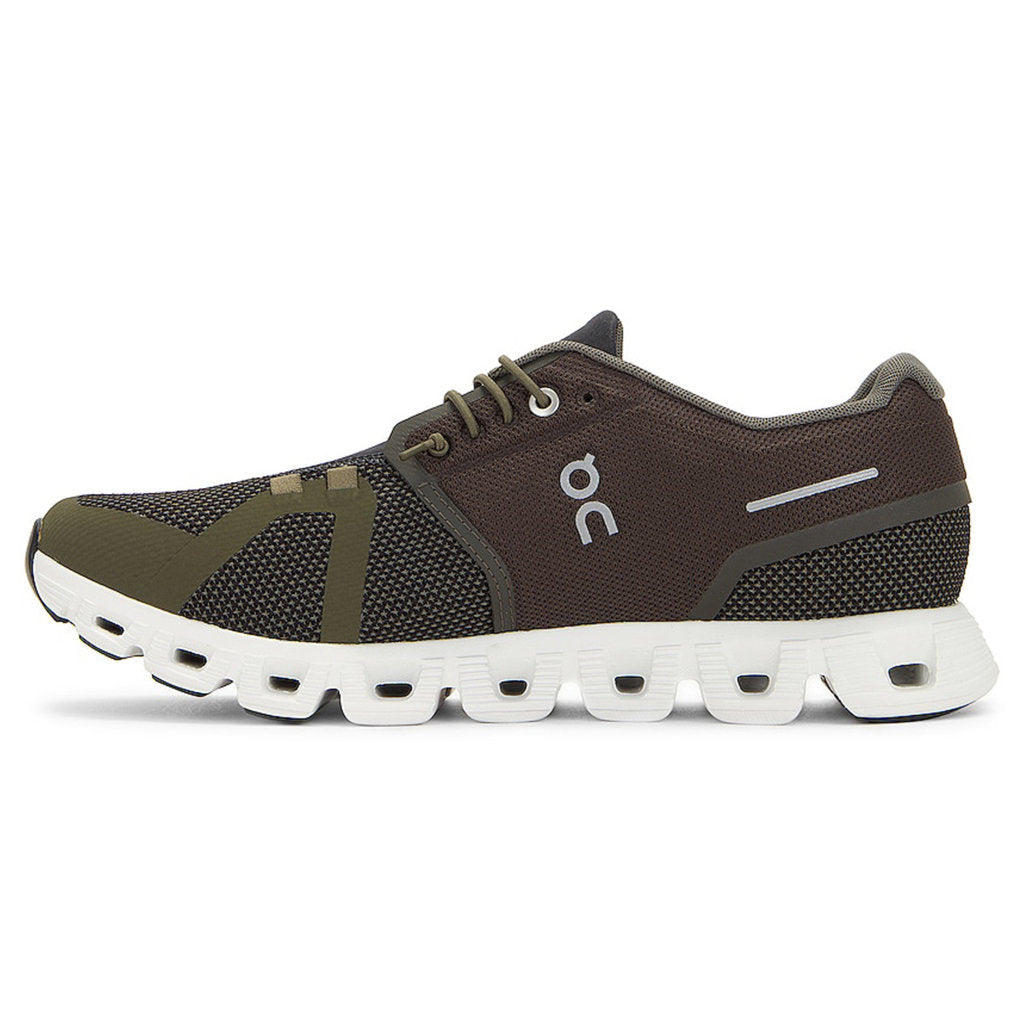 On Running Cloud 5 Combo Textile Men's Low-Top Sneakers#color_olive thorn