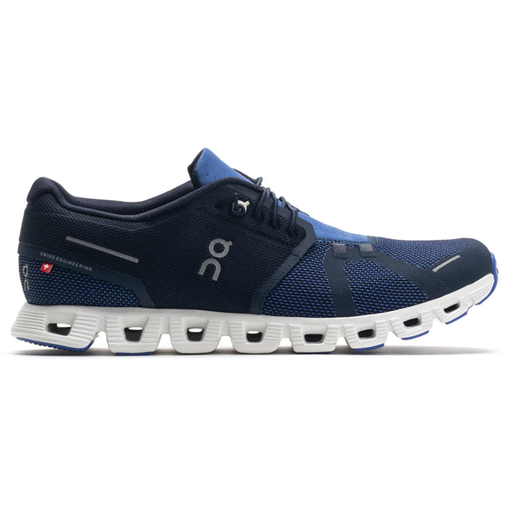 On Running Cloud 5 Combo Textile Men's Low-Top Sneakers#color_ink cobalt