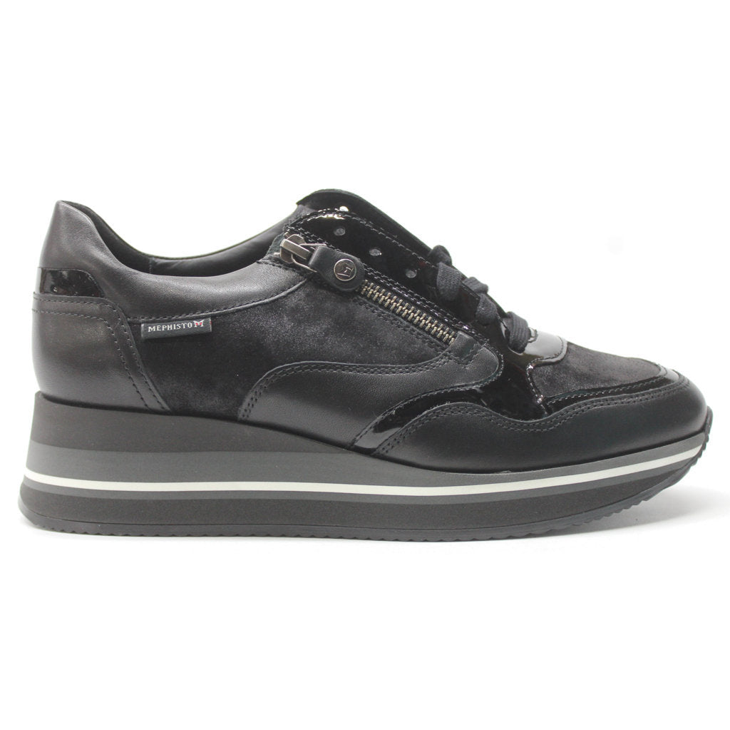 Mephisto Olimpia Leather Womens Sneakers#color_black
