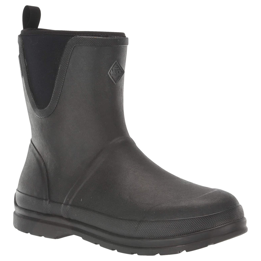 Muck Boot Pull On Mid Rubber Mens Boots#color_black