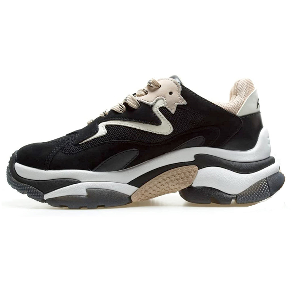 Ash Addict Nubuck Leather Mesh Women's Low-Top Trainers#color_black pristine new eggnug