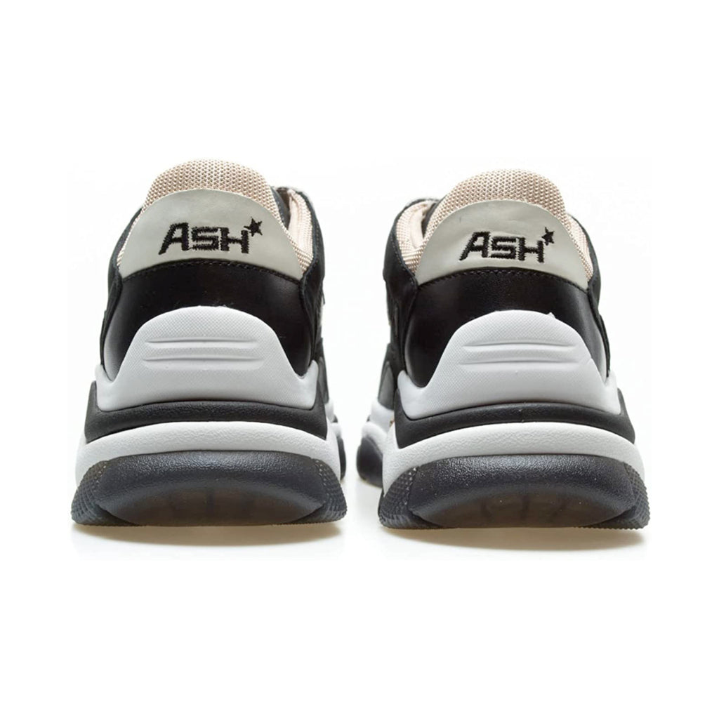 Ash Addict Nubuck Leather Mesh Women's Low-Top Sneakers#color_black pristine new eggnug