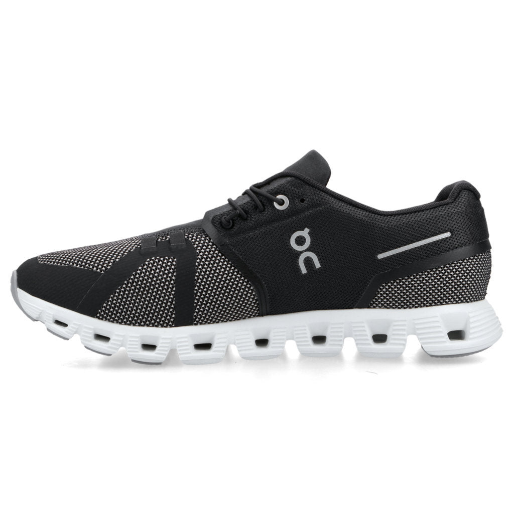 On Cloud 5 Combo Textile Synthetic Womens Sneakers#color_black alloy