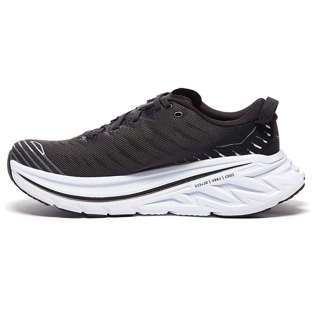 Hoka One One Bondi X Synthetic Textile Men's Low-Top Road Running Sneakers#color_black white