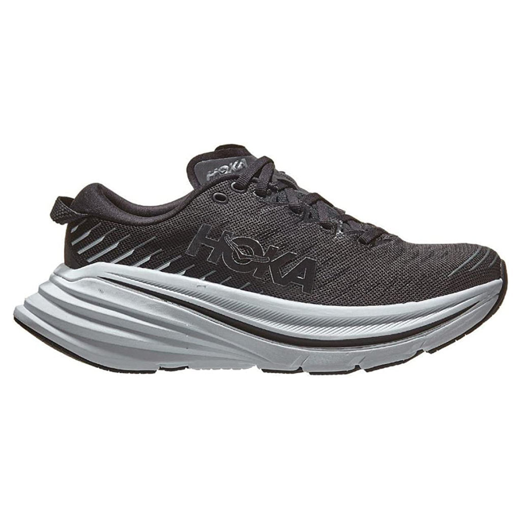 Hoka One One Bondi X Synthetic Textile Women's Low-Top Road Running Sneakers#color_black white