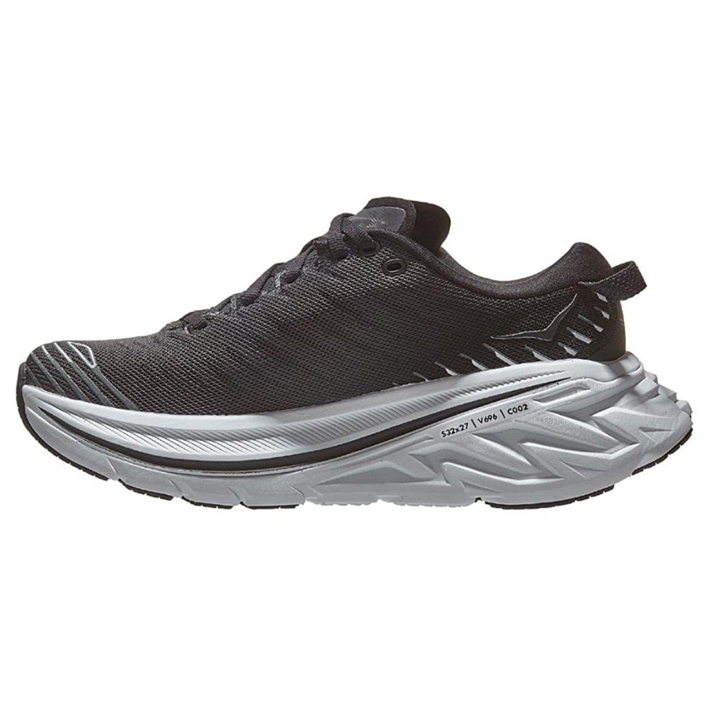 Hoka One One Bondi X Synthetic Textile Women's Low-Top Road Running Sneakers#color_black white