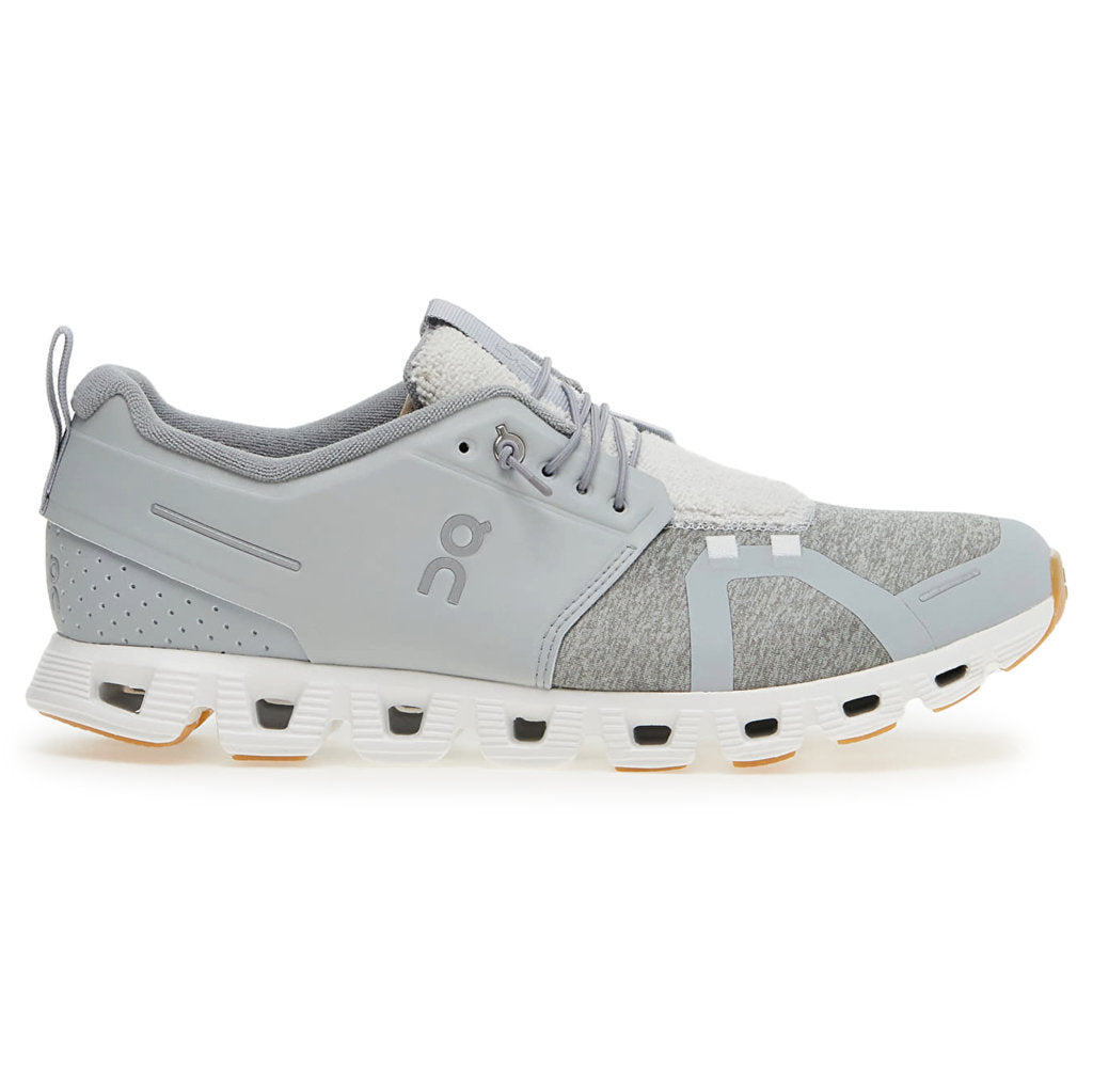 On Cloud 5 Terry Textile Synthetic Womens Sneakers#color_glacier white
