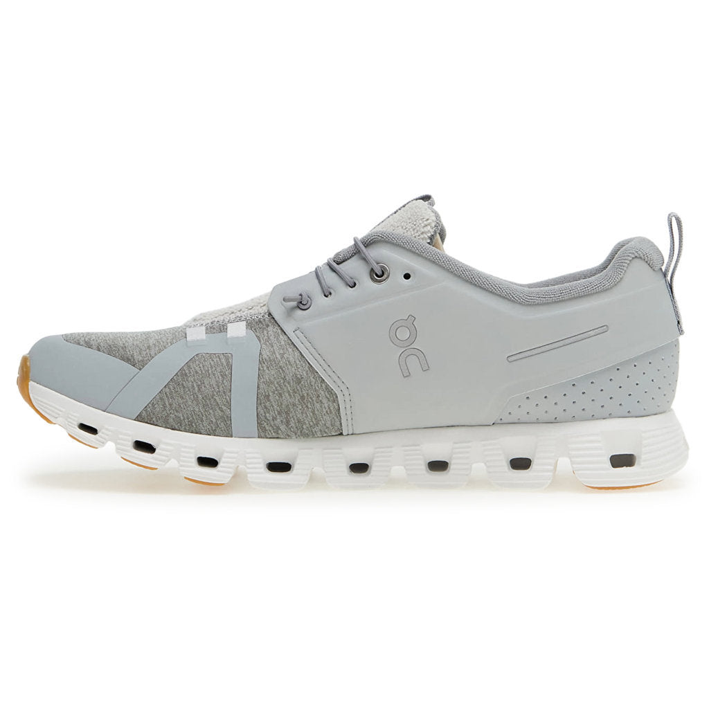 On Cloud 5 Terry Textile Synthetic Womens Sneakers#color_glacier white