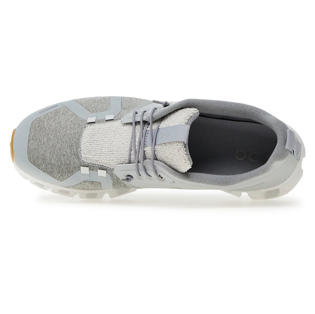 On Cloud 5 Terry Textile Synthetic Womens Sneakers#color_glacier white