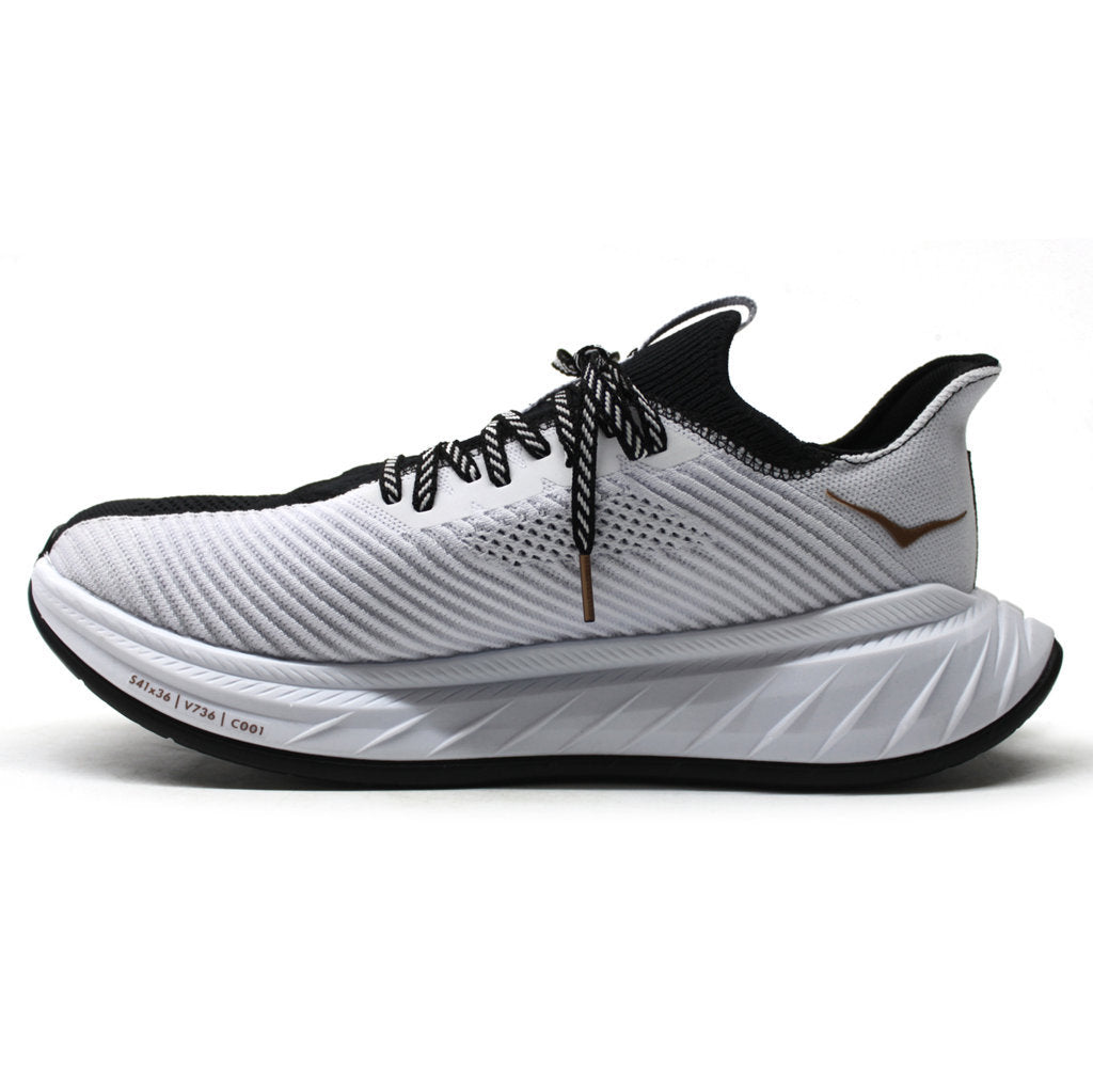 Hoka One One Carbon X 3 Textile Men's Low-Top Road Running Sneakers#color_black white