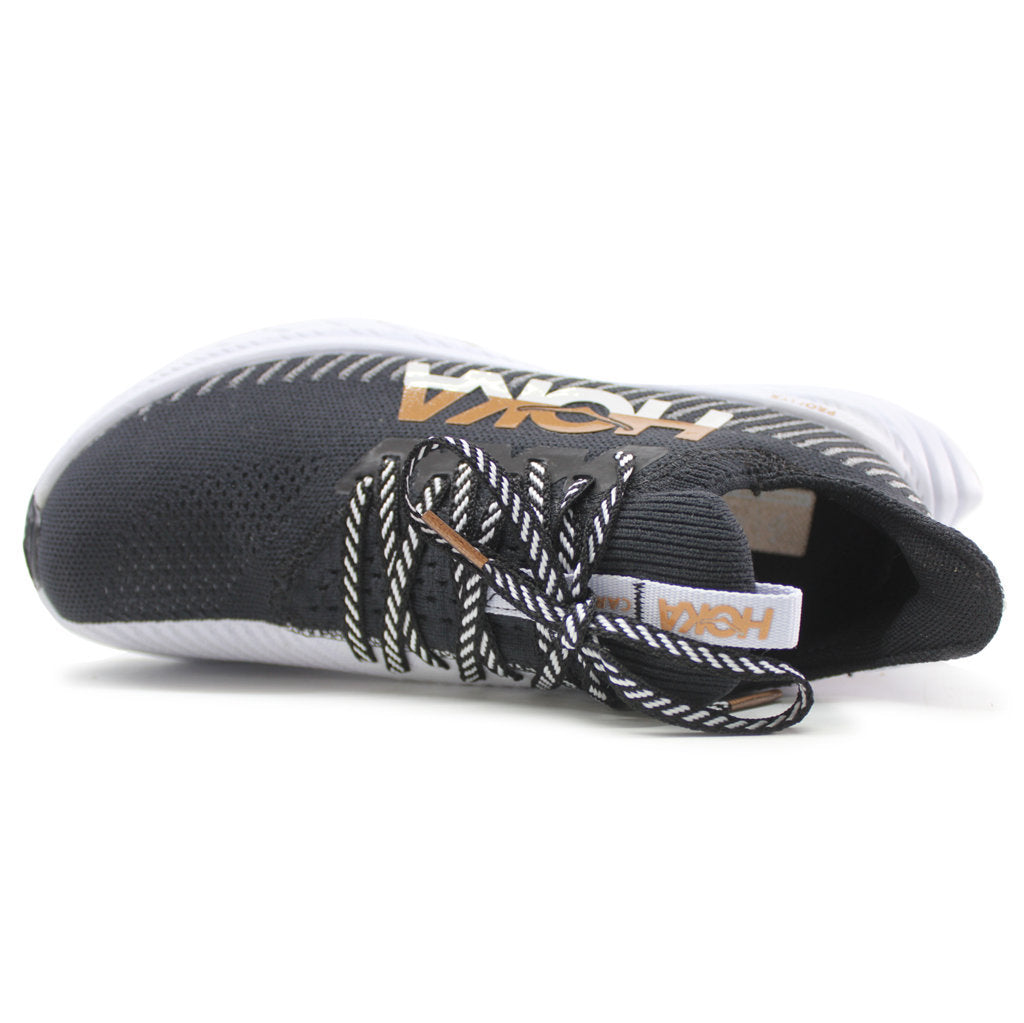 Hoka One One Carbon X 3 Textile Women's Low-Top Road Running Sneakers#color_black white