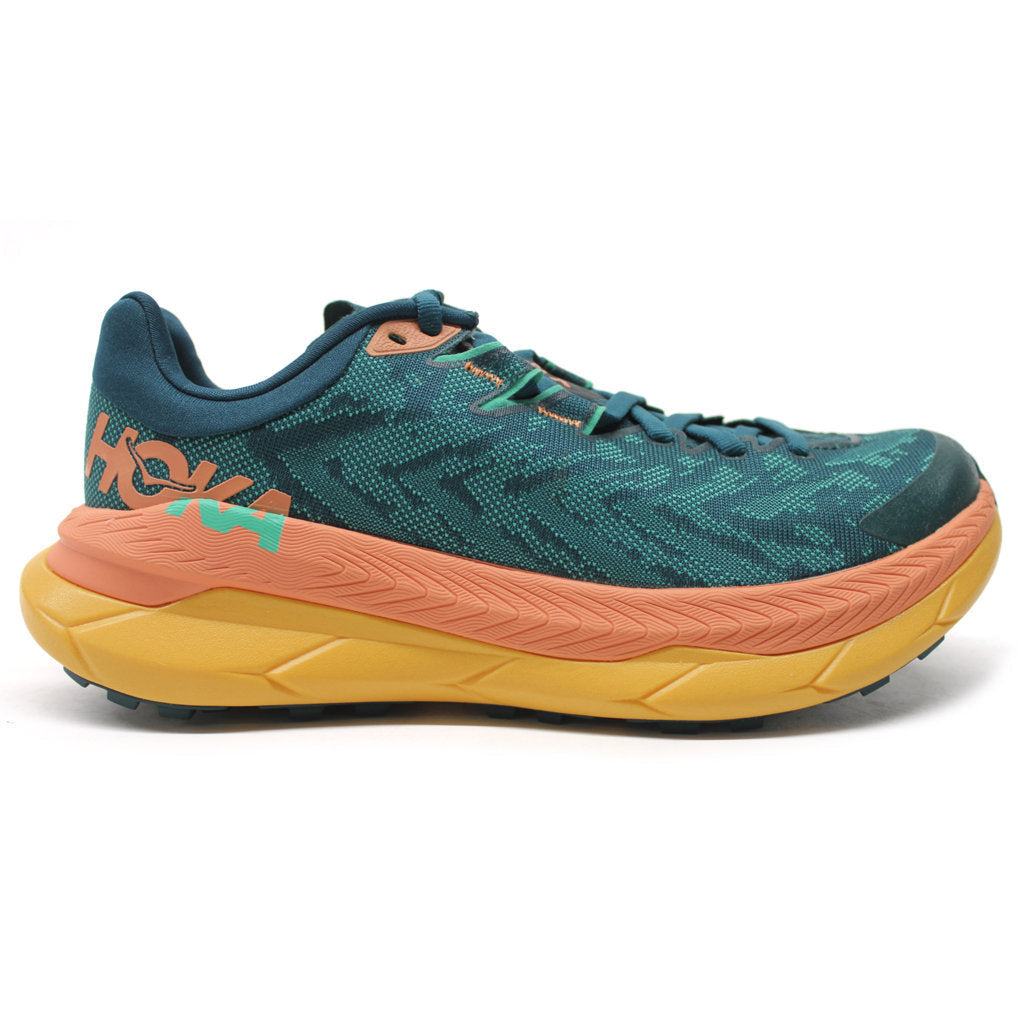 Hoka One One Tecton X Mesh Women's Low-Top Trail Sneakers#color_deep teal water garden