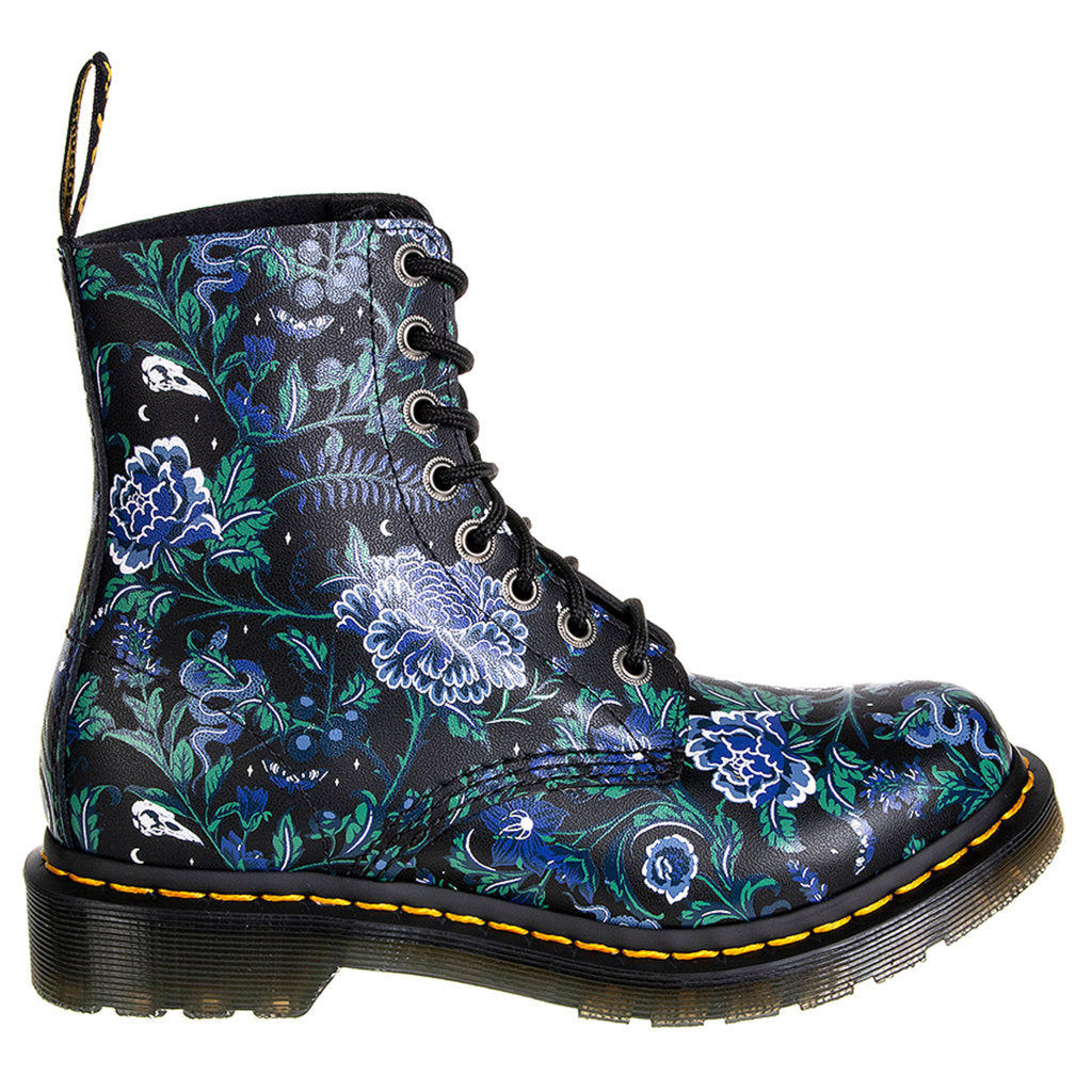 Dr. Martens 1460 Pascal Floral Printed Leather Women's Ankle Boots#color_black