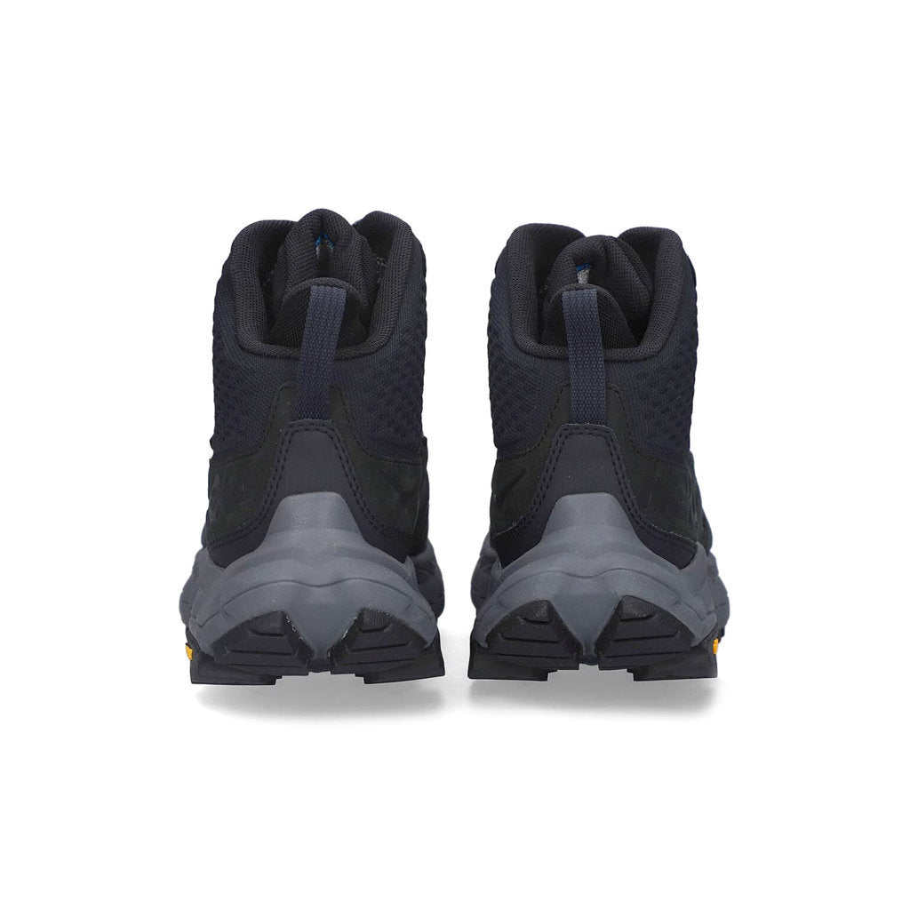 Hoka One One Anacapa Mid GTX Nubuck Leather Women's High-Top Hiking Sneakers#color_black black