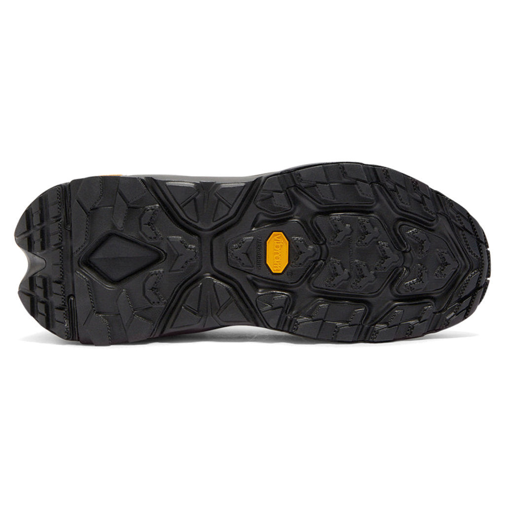 Hoka One One Kaha 2 GTX Nubuck Leather Women's High-Top Hiking Sneakers#color_black black