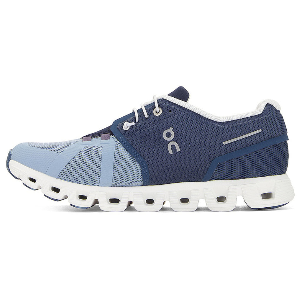On Running Cloud 5 Fuse Textile Men's Low-Top Sneakers#color_storm chambray