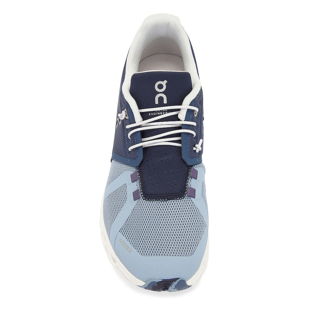 On Running Cloud 5 Fuse Textile Men's Low-Top Sneakers#color_storm chambray