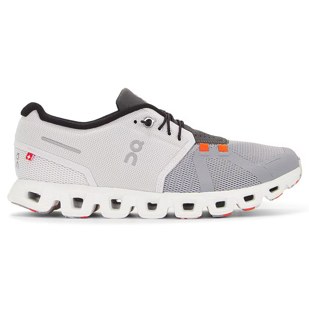 On Running Cloud 5 Fuse Textile Men's Low-Top Sneakers#color_frost alloy