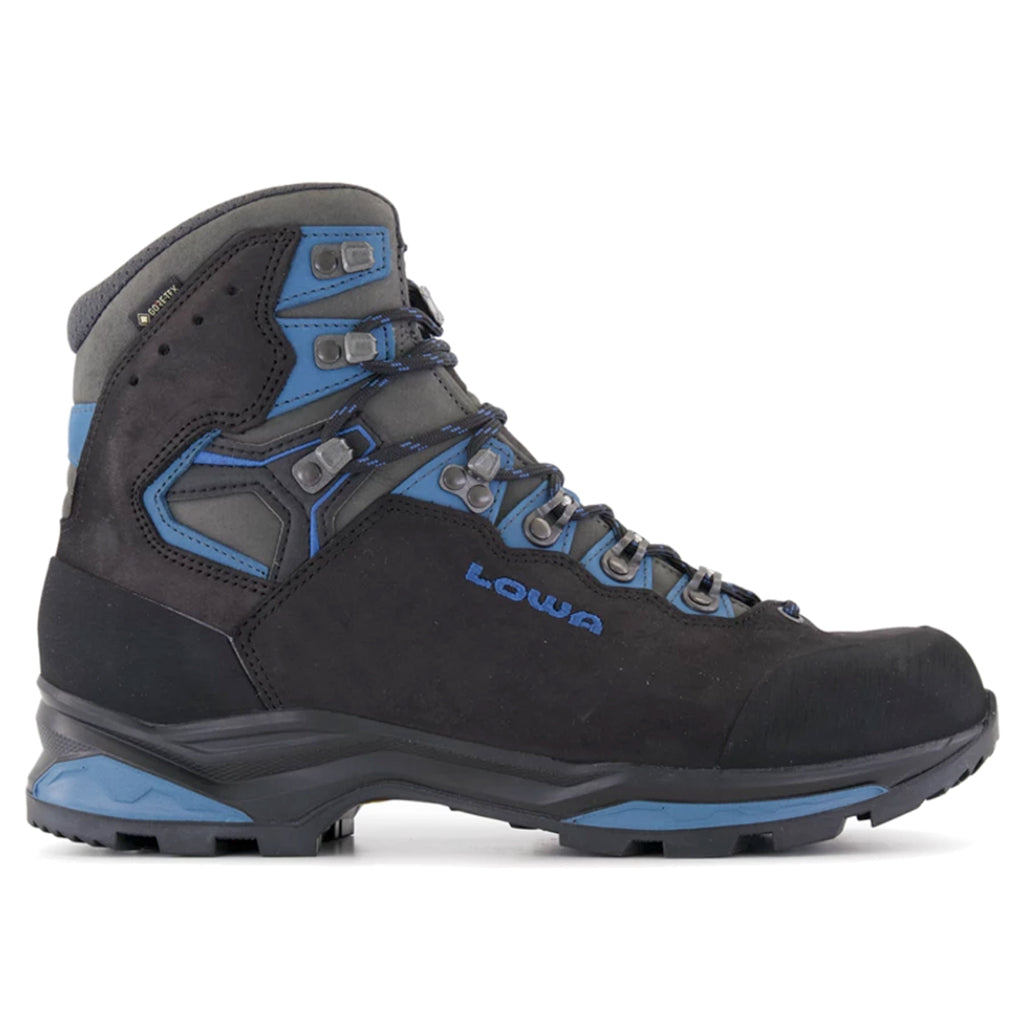 Lowa Camino Evo GTX Nubuck Leather Men's Hiking Boots#color_black blue