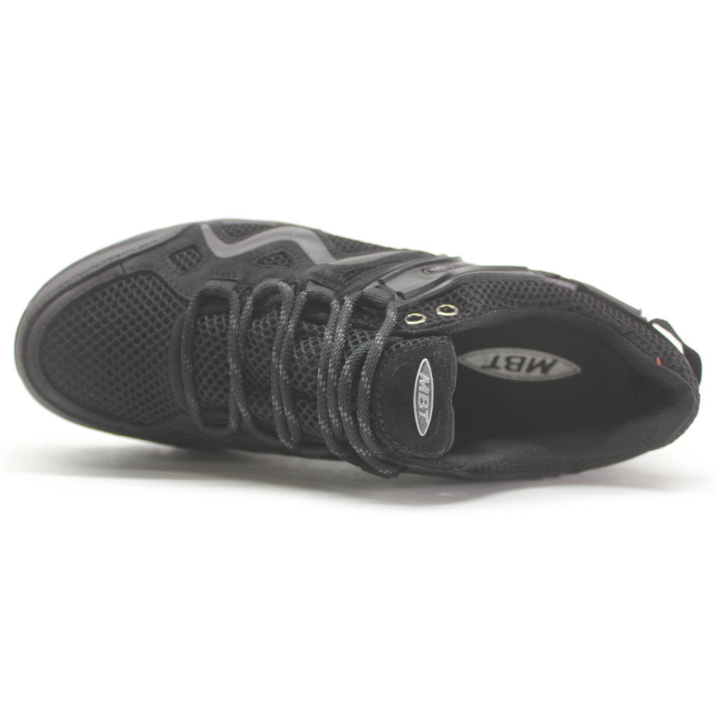 MBT Himaya 18 SYM Nubuck Leather & Mesh Women's Low-Top Sneakers#color_black
