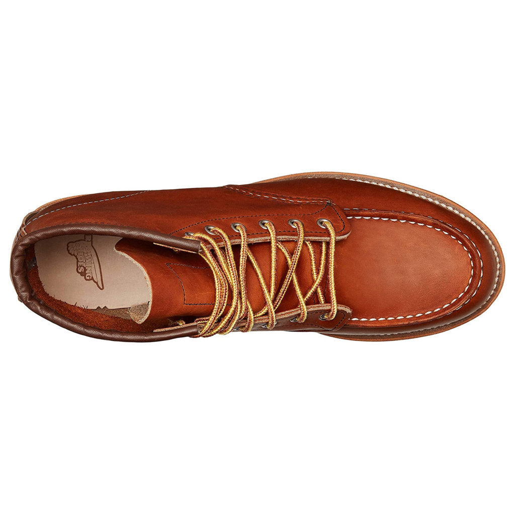 Red Wing Heritage Full Grain Leather 6 Inch Classic Men's Moc Toe Boots#color_oro legacy