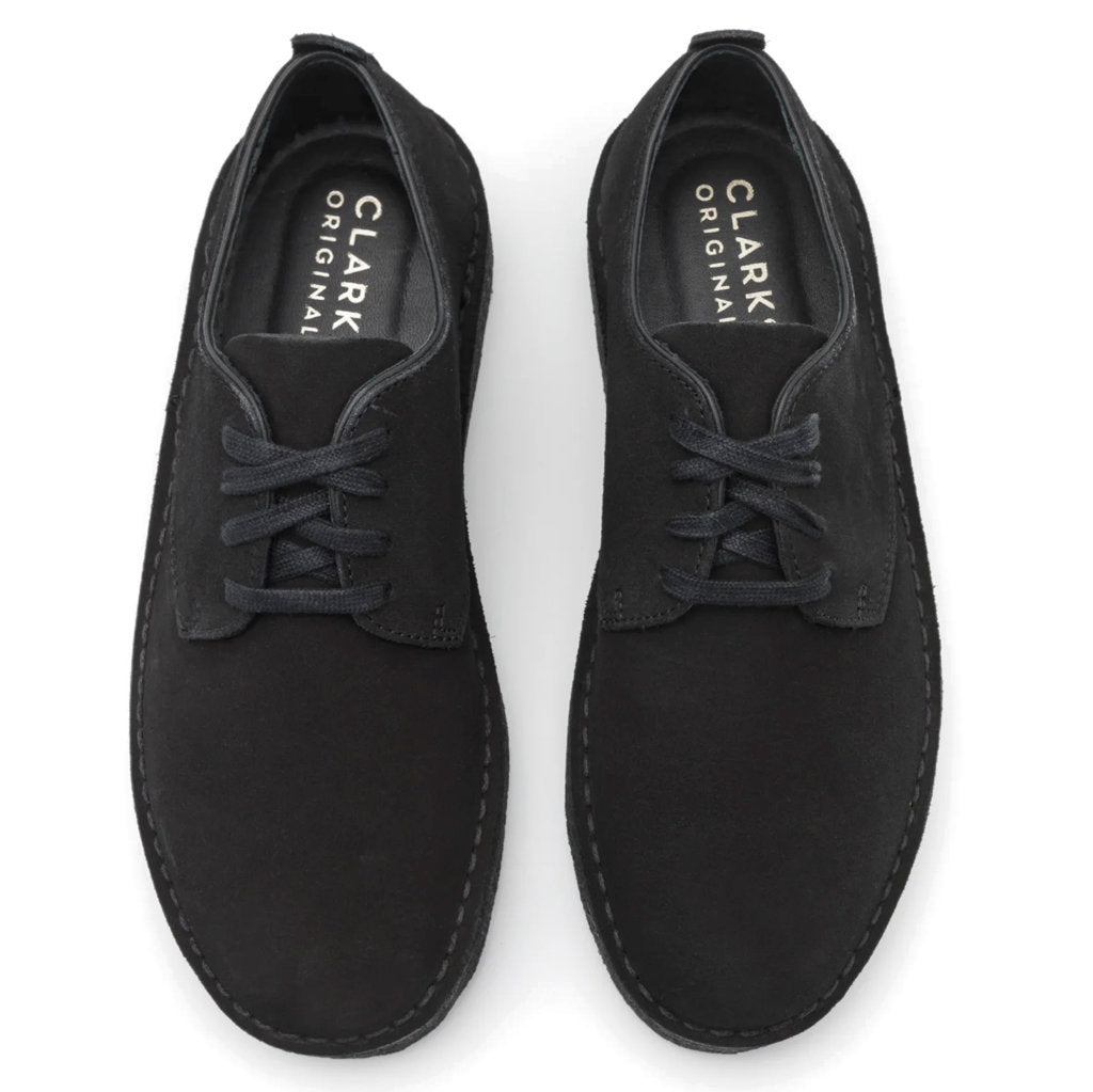 Clarks Originals Coal London Suede Leather Men's Shoes#color_black