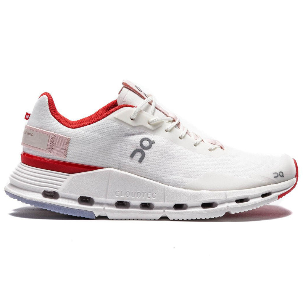 On Cloudnova Form Textile Synthetic Mens Sneakers#color_white red