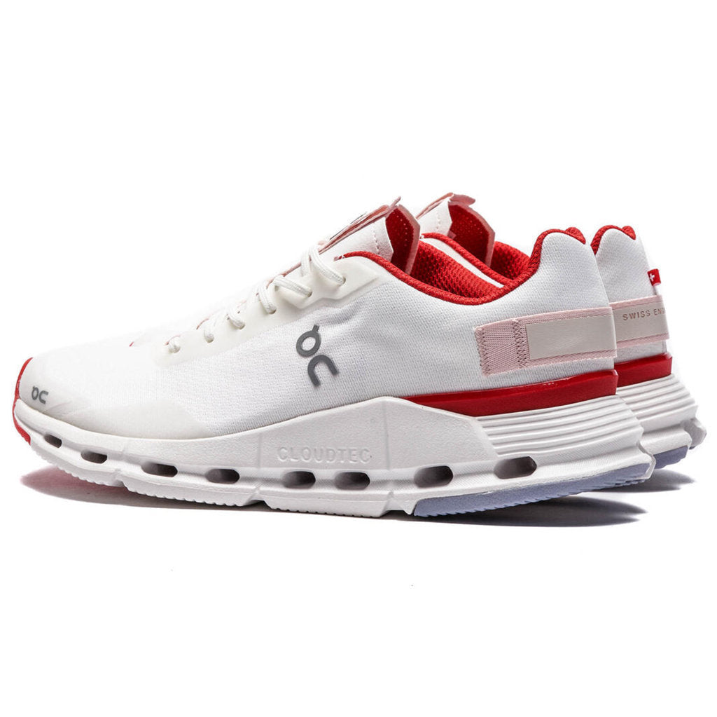 On Cloudnova Form Textile Synthetic Mens Sneakers#color_white red