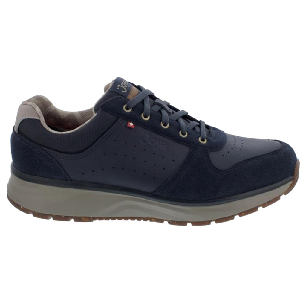 Joya Dynamo Classic Velour Leather Men's Wide Sneakers#color_dark blue