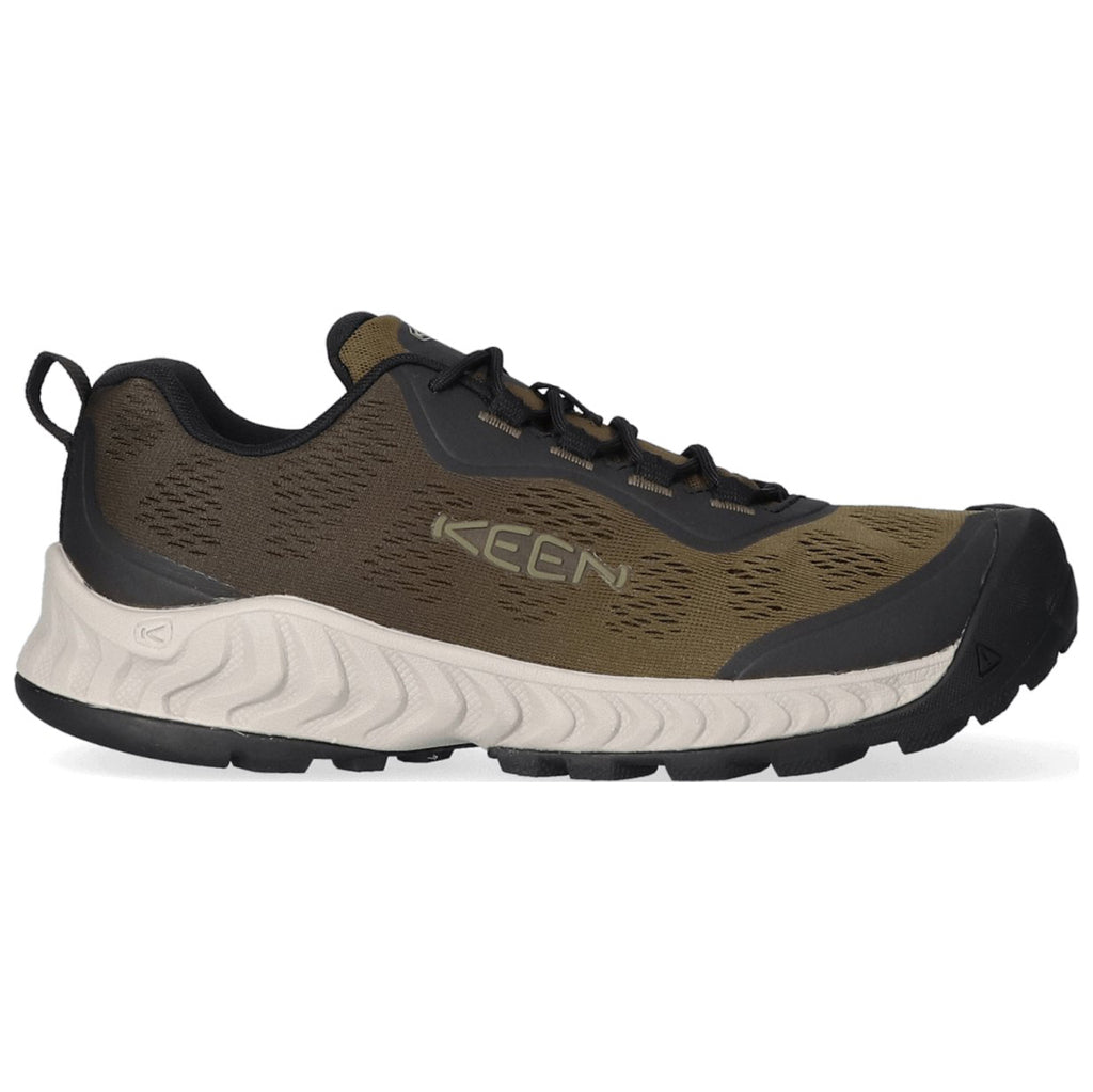 Keen NXIS Speed Water Resistant Synthetic Textile Men's Lightweight Hiking Sneakers#color_military olive ombre