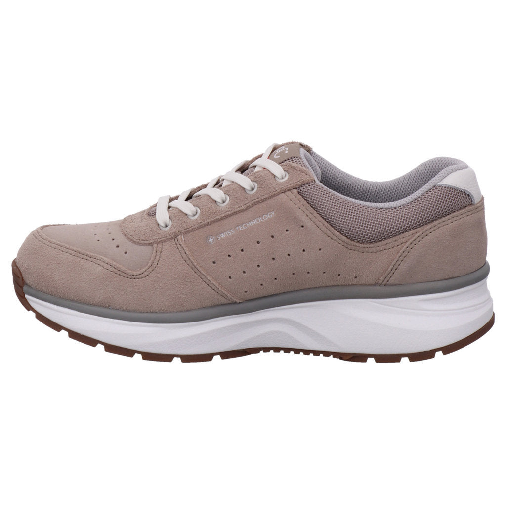 Joya Dynamo Classic Velour Leather Women's Wide Sneakers#color_beige