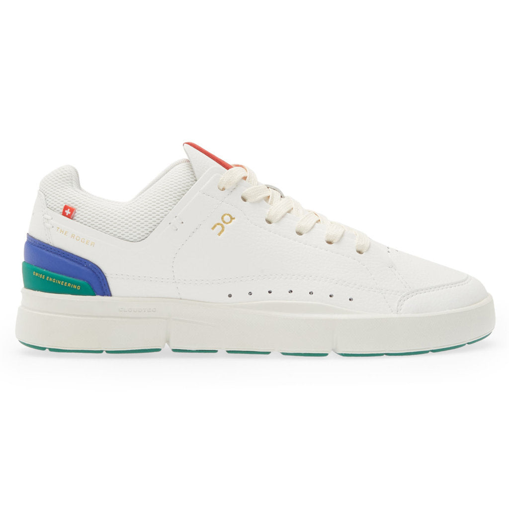 On Running The Roger Centre Court Synthetic Leather Women's Low-Top Sneakers#color_white emerald