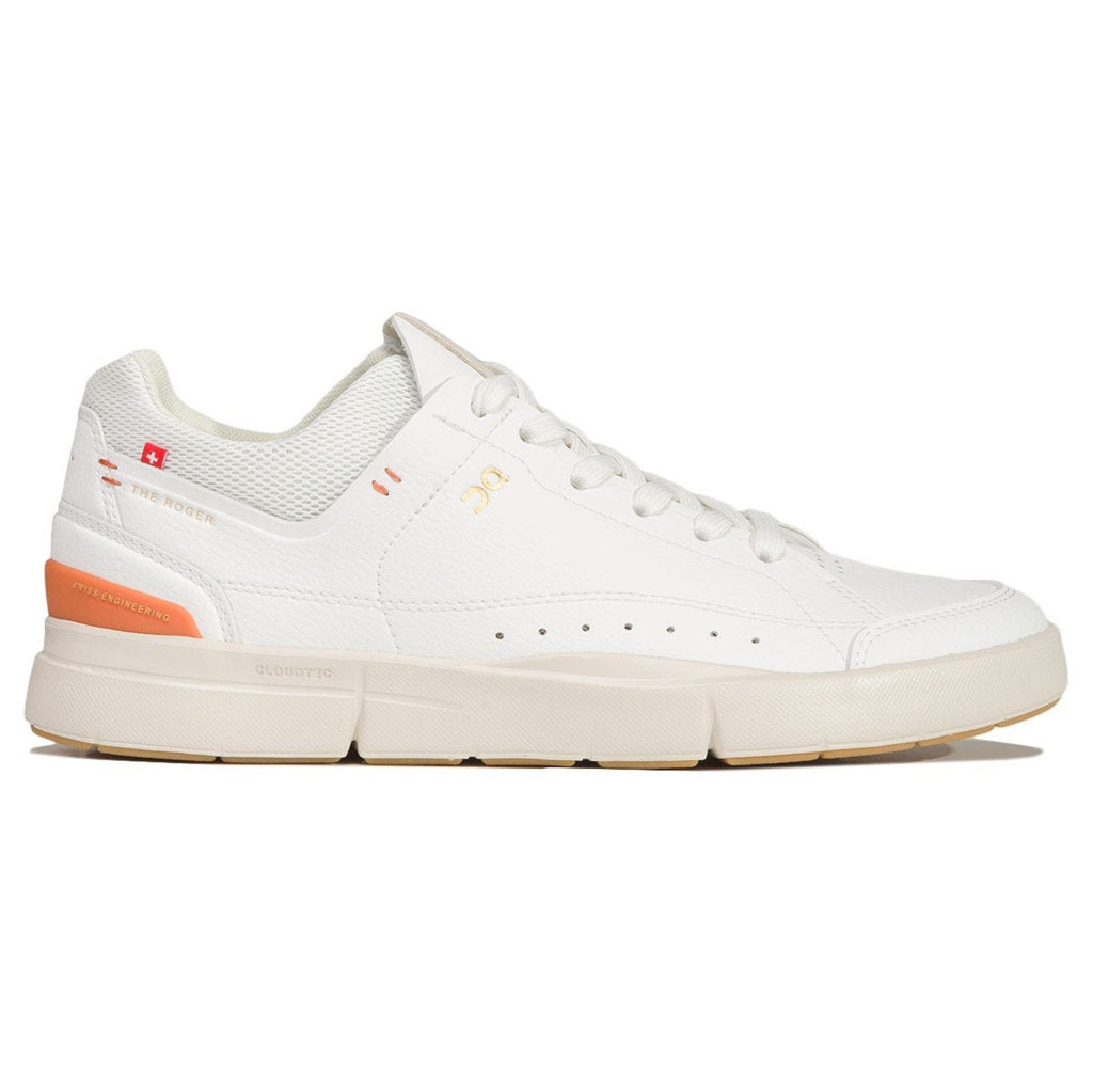 On Running The Roger Centre Court Synthetic Leather Women's Low-Top Sneakers#color_white sienna