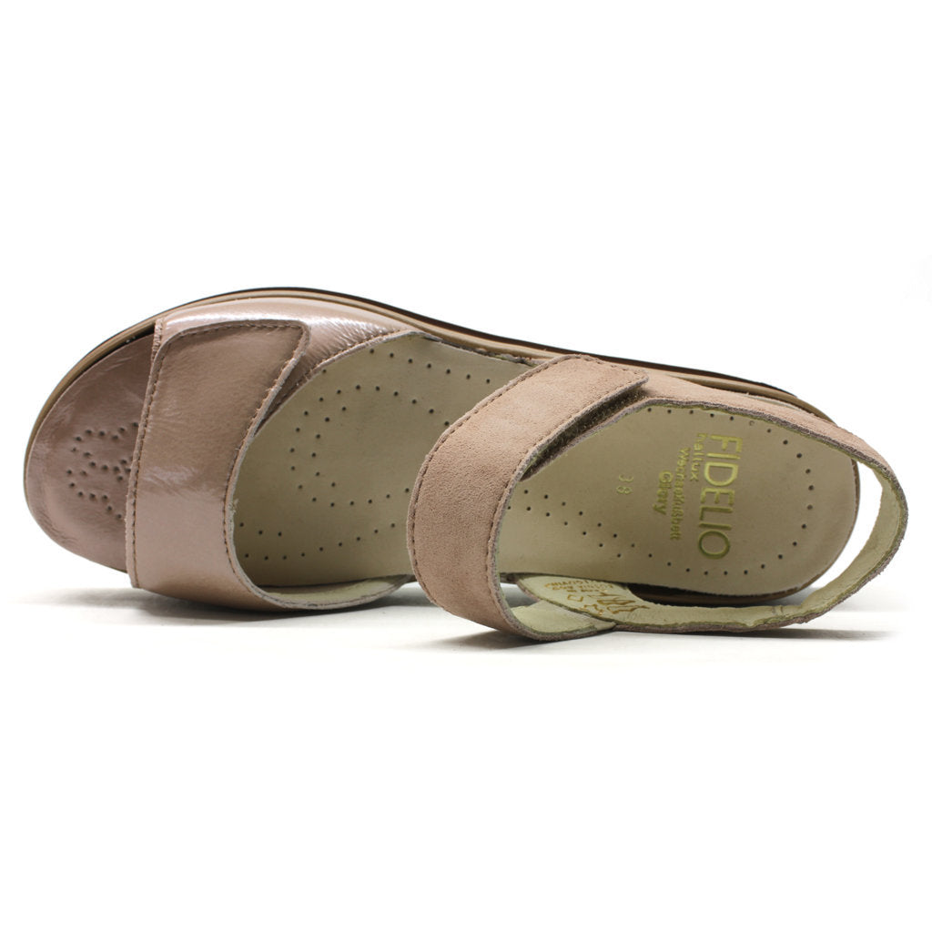 Fidelio Glory 595023 Leather Women's Wedge Sandals#color_antico