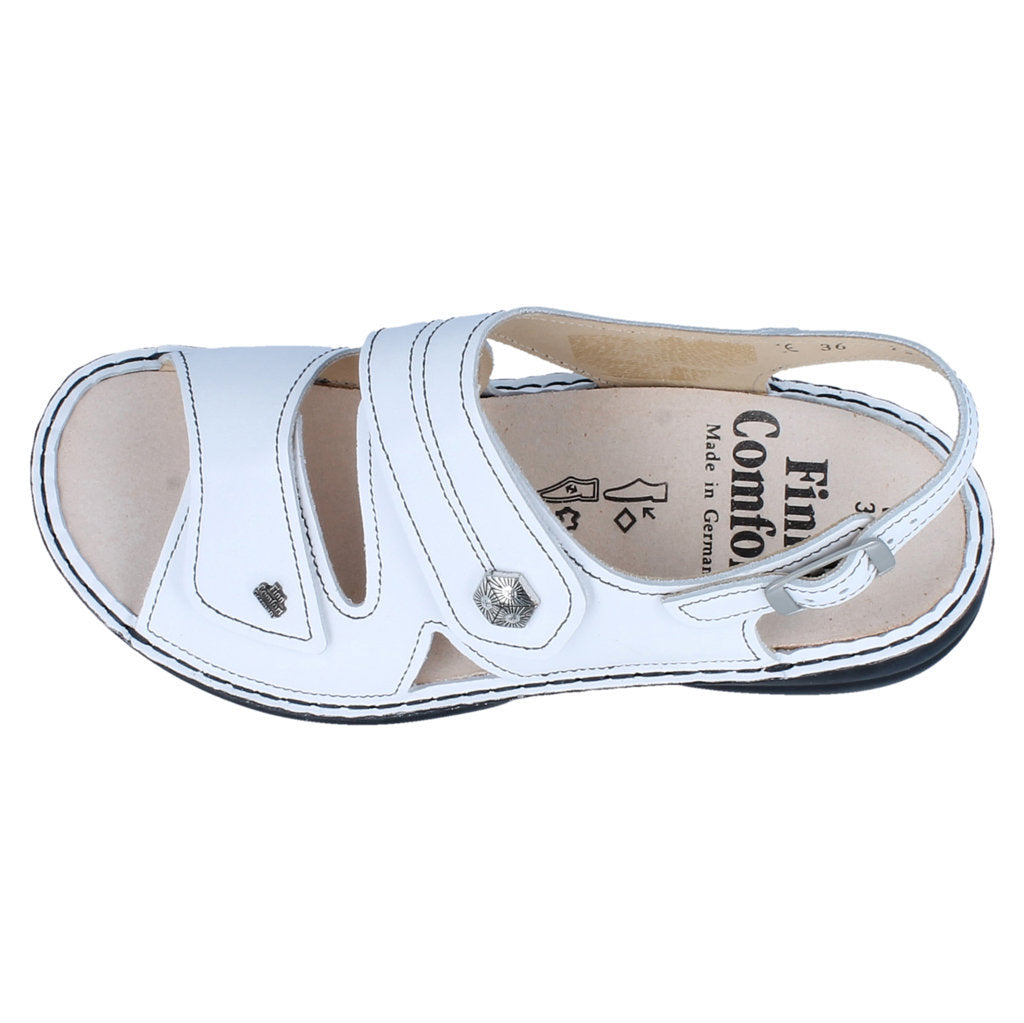 Finn Comfort Milos Smooth Leather Women's Sandals#color_white