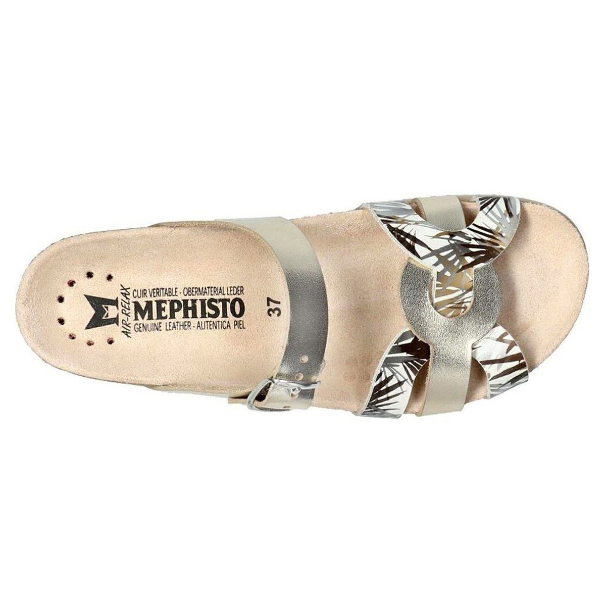 Mephisto Helma Patent Leather Women's Wedge Sandals#color_gold