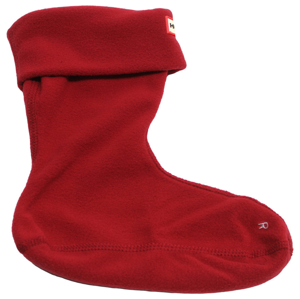 Hunter Recycled Fleece Short Boot Sock Polyfleece Unisex Socks#color_military red