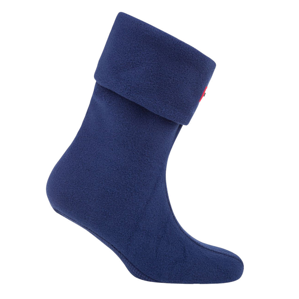 Hunter Recycled Fleece Short Boot Sock Polyfleece Unisex Socks#color_navy
