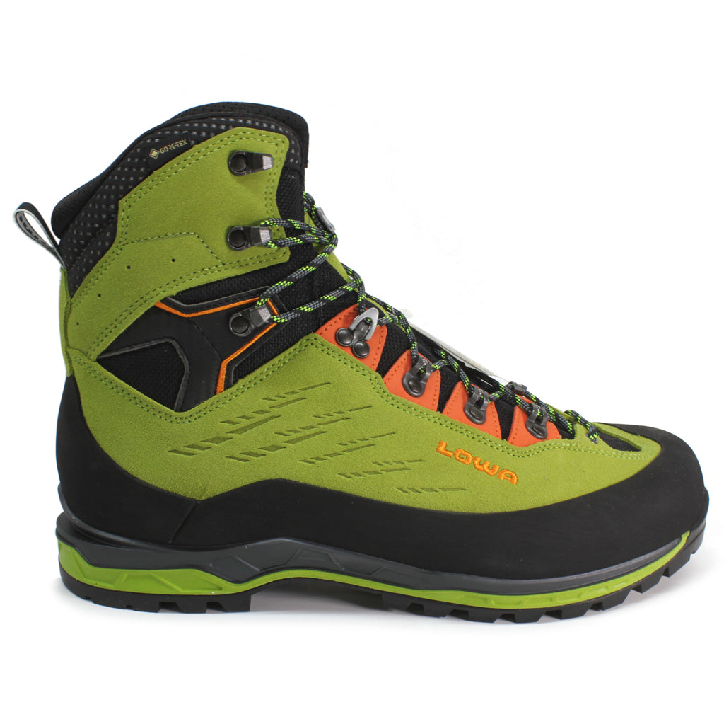 Lowa Cevedale II GTX Suede Leather Men's Mountaineering Boots#color_lime flame