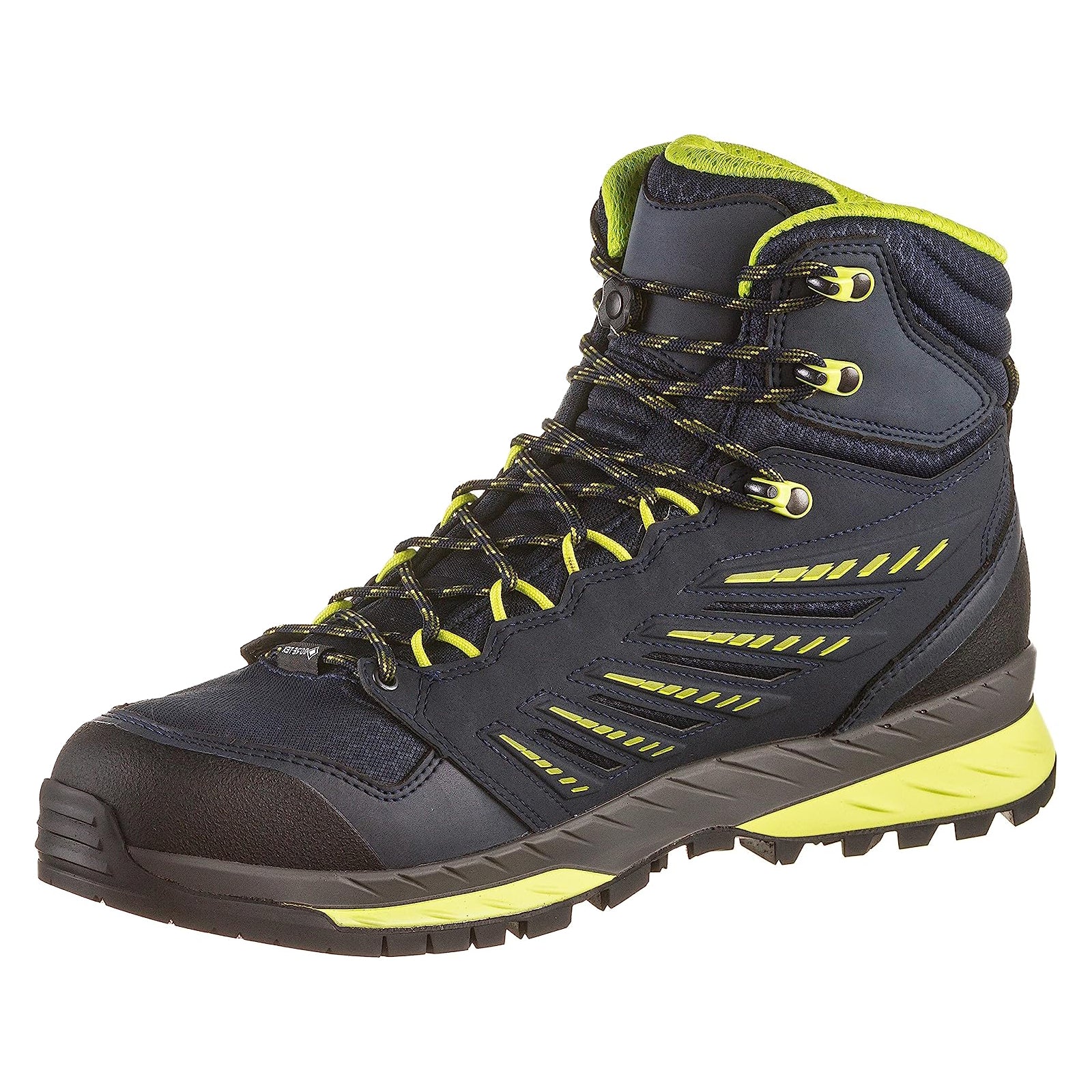 Lowa Trek Evo GTX Mid Synthetic Textile Men's Waterproof Hiking Boots#color_navy lime