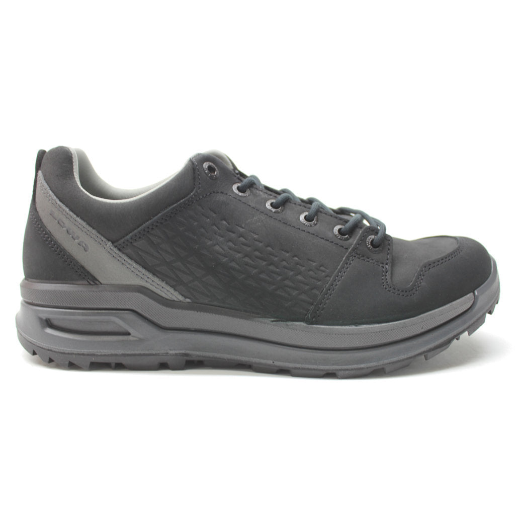 Lowa Strato Evo LL Lo Nubuck Leather Men's Casual Shoes#color_black