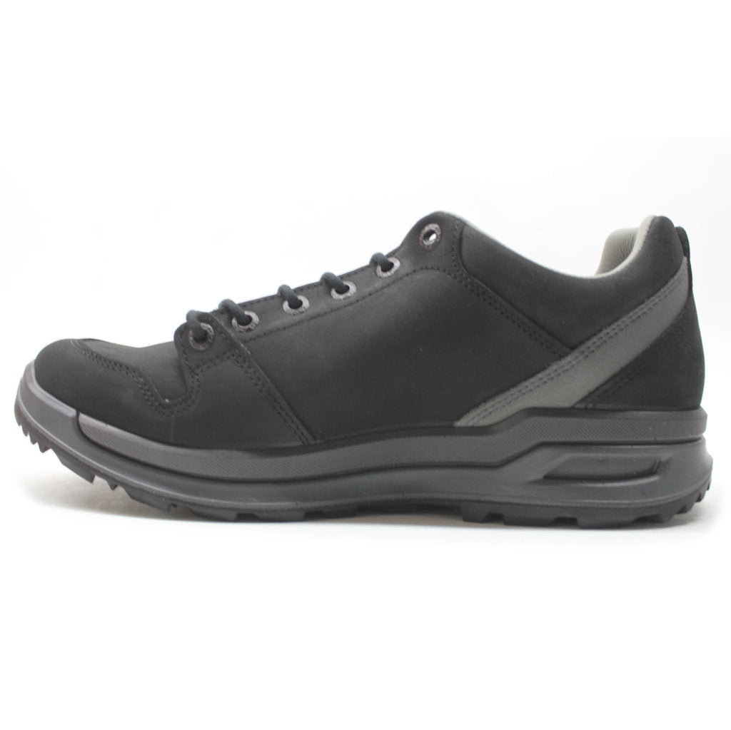 Lowa Strato Evo LL Lo Nubuck Leather Men's Casual Shoes#color_black