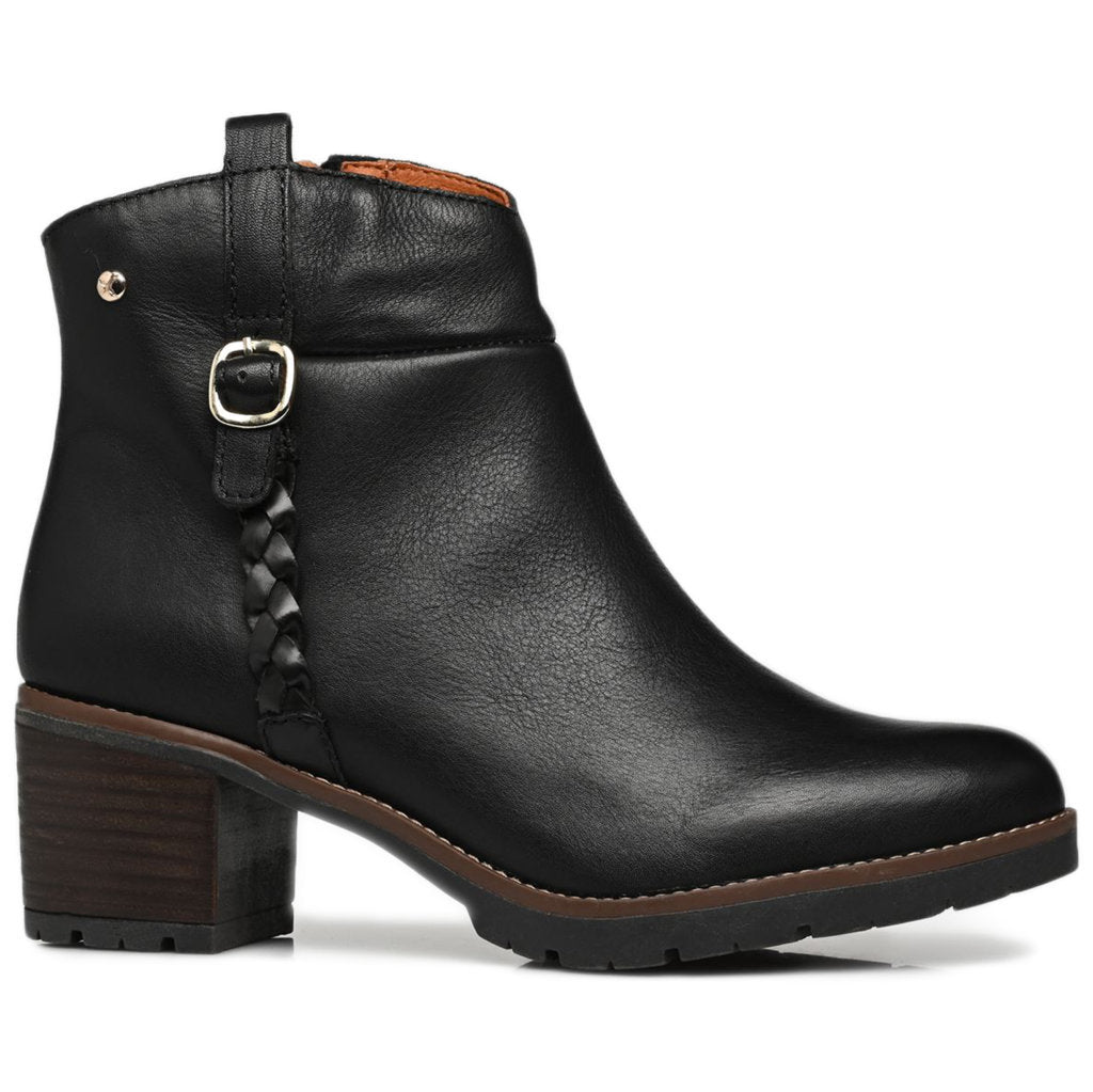 Pikolinos Llanes W7H-8578 Leather Womens Boots#color_black