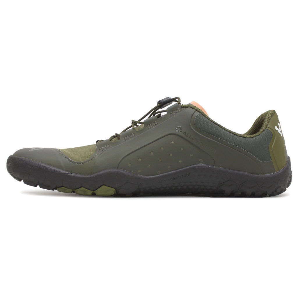 Vivobarefoot Primus Trail III All Weather FG Textile Synthetic Mens Sneakers#color_dark olive