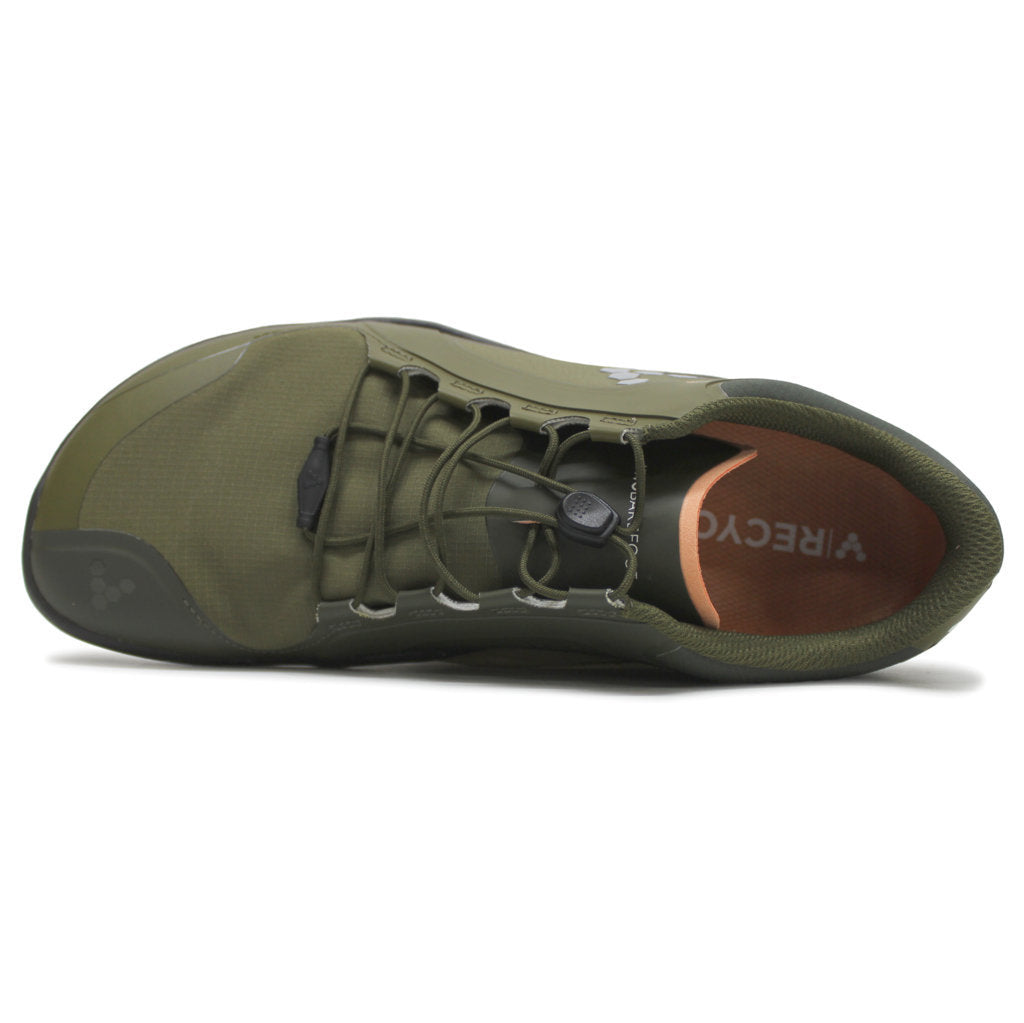 Vivobarefoot Primus Trail III All Weather FG Textile Synthetic Mens Sneakers#color_dark olive