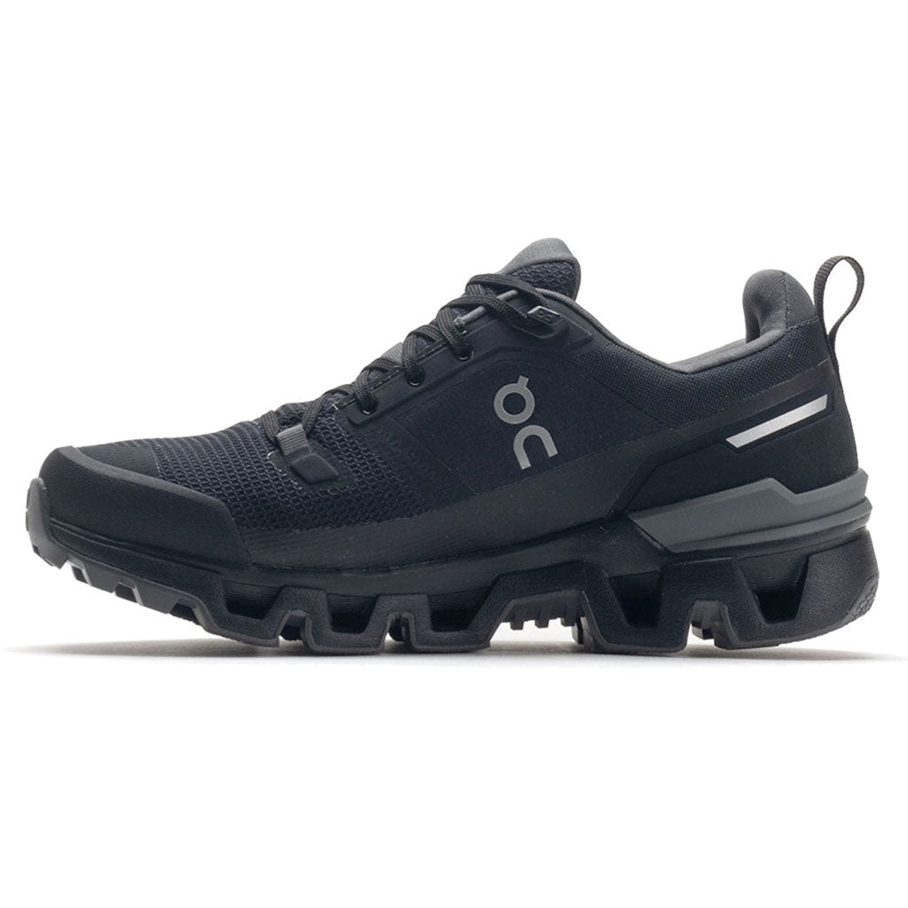 On Cloudwander Waterproof Textile Synthetic Men's Running Shoes#color_black eclipse