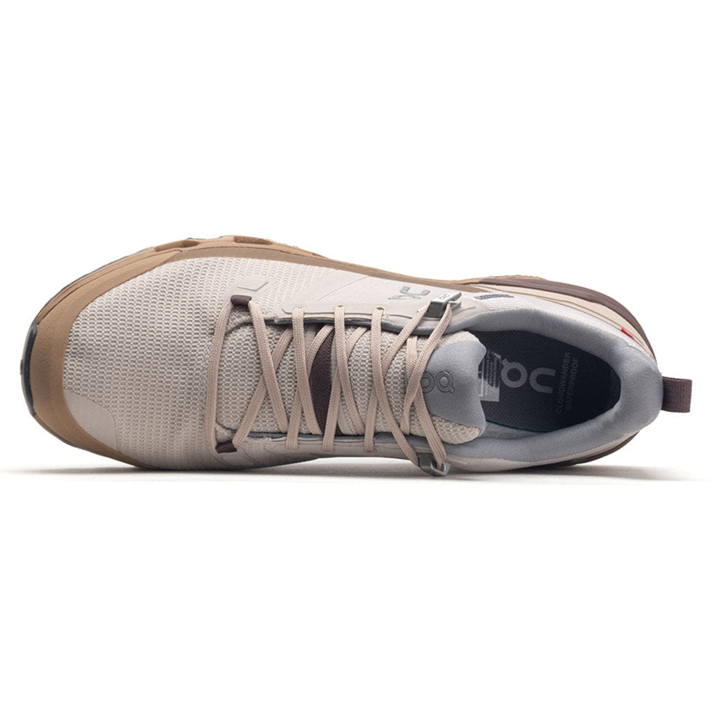 On Cloudwander Waterproof Textile Synthetic Men's Running Shoes#color_pearl root
