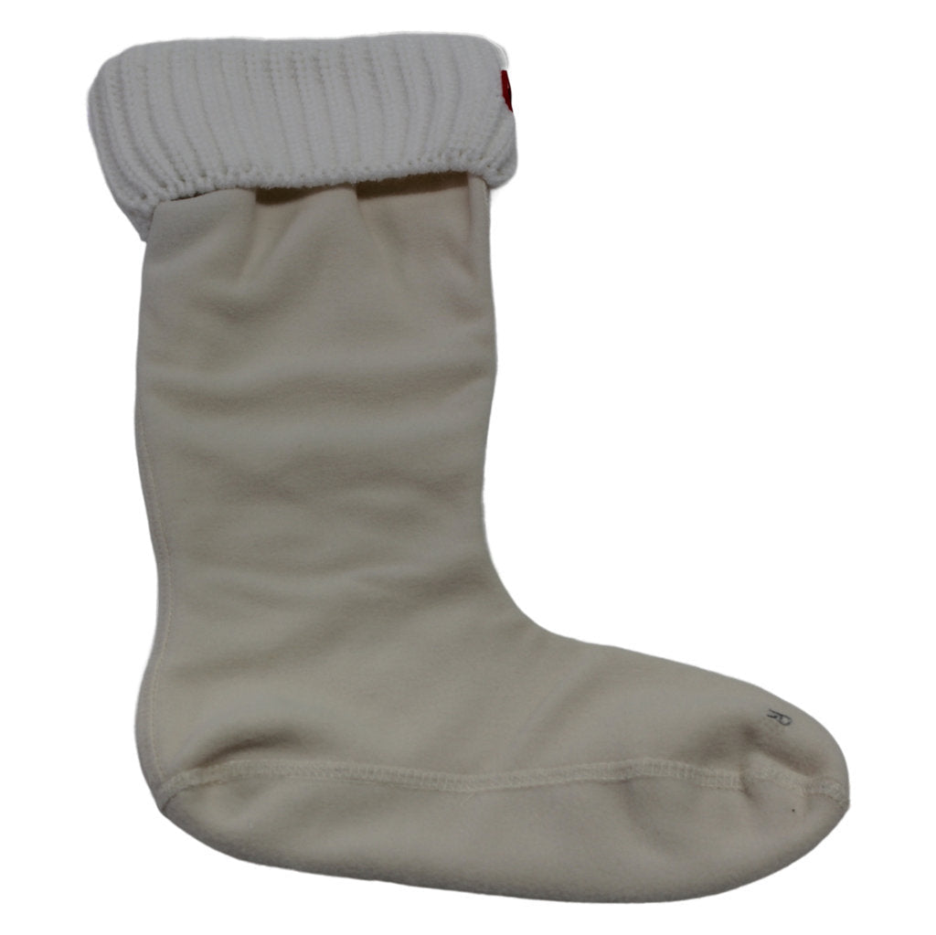Hunter Half Cardigan Tall Boot Sock Polyfleece Unisex Socks#color_white