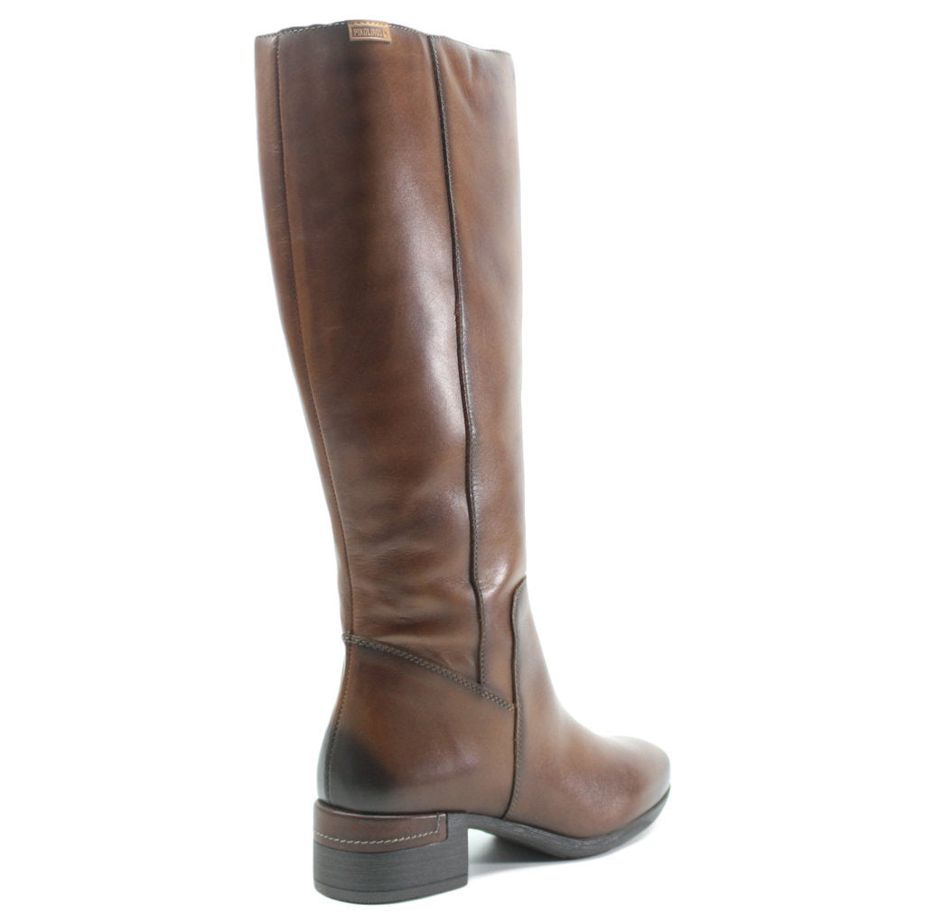 Pikolinos Malaga W6W-9808 Leather Womens Boots#color_cuero